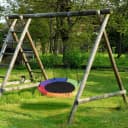 relaxdays Nestschaukel Bunt Stahlrahmen Verstellbar Bild 1