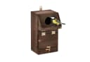 relaxdays Vogelhaus Nistkasten mit Reinigungsklappe Braun Tannenholz Bild 2