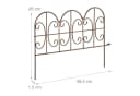 relaxdays Beetbegrenzung Beeteinfassung Metall 4er Set Bronze Bild 4