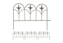 relaxdays Beetbegrenzung Beeteinfassung Metall 4er Set Bronze Bild 2