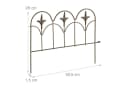relaxdays Beetbegrenzung Beeteinfassung Metall 4er Set Bronze Bild 4