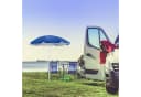 relaxdays Sonnenschirm Blau Höhenverstellbar mit Tragetasche Bild 1