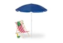 relaxdays Sonnenschirm Blau Höhenverstellbar mit Tragetasche Bild 2