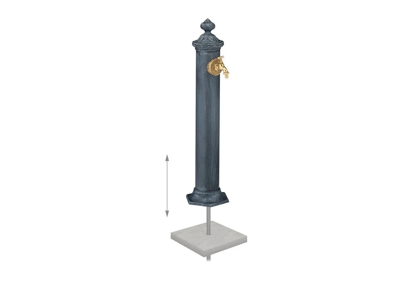 relaxdays Gartenbrunnen Standbrunnen Antik Grau/Gold - Bild 5