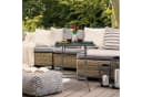 relaxdays Gartentisch Grau Rattanoptik Klappbar Bild 1