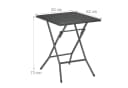 relaxdays Gartentisch Grau Rattanoptik Klappbar Bild 4