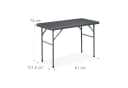 relaxdays Klappbarer Gartentisch Grau Rattanoptik Bild 4