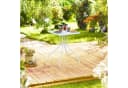 relaxdays Gartentisch Weiß Holzoptik Bild 1