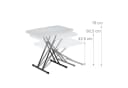relaxdays Gartentisch Campingtisch klappbar Weiß/Schwarz Bild 5