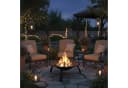 relaxdays Feuerschale mit Grillrost Schwarz Bild 3