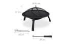 relaxdays Feuerschale mit Grillrost Schwarz Bild 4