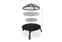 relaxdays Feuerschale mit Grillrost Schwarz Bild 5