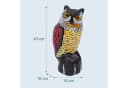 RELAXDAYS Vogelattrappe Eule 40 cm Schwarz/Rot/Gelb Bild 4