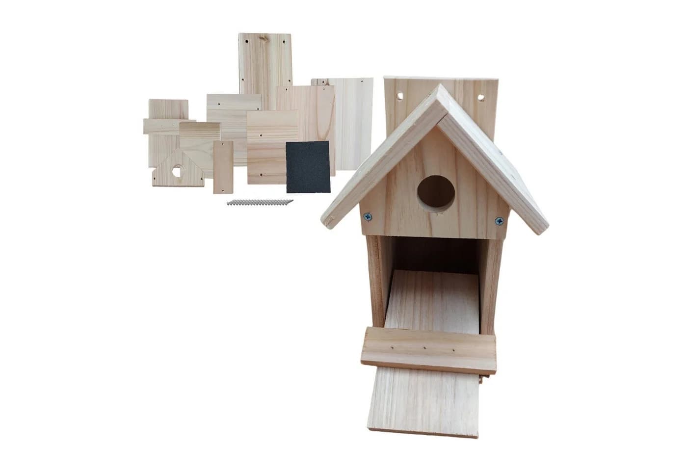 relaxdays Nistkasten DIY 2er Set Tannenholz Natur - Bild 5