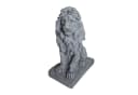 relaxdays Gartenfigur Löwe Grau Polyresin Bild 2