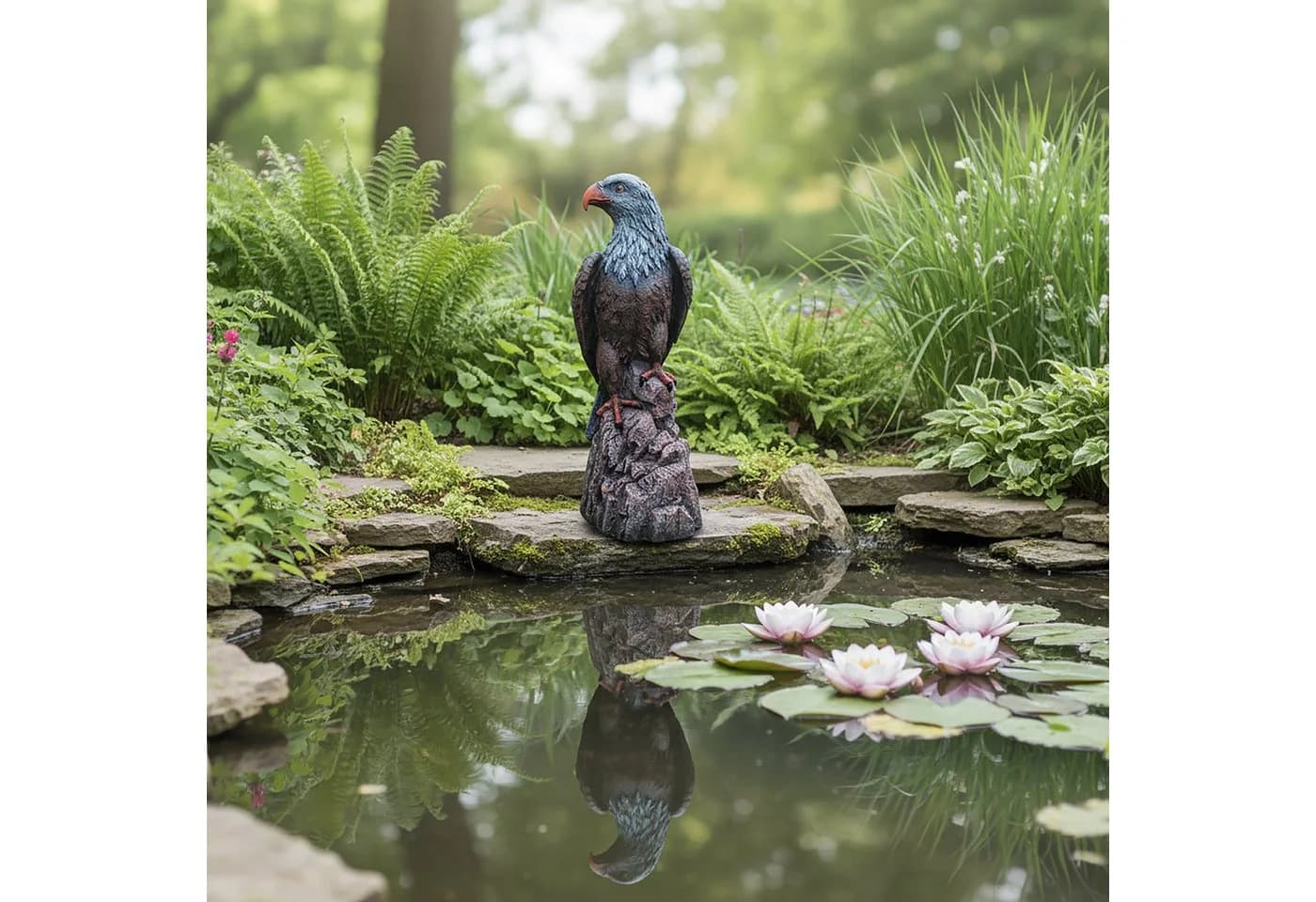 relaxdays Gartenfigur Adler Polyresin Deko - Bild 3
