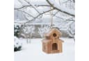 relaxdays Vogelhaus zum Aufhängen Braun Kiefernholz Bild 3
