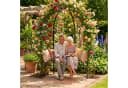 relaxdays Gartenbank mit Rosenbogen Schwarz Bild 5