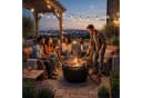 relaxdays Feuerschale mit Grillrost Schwarz 3in1 Multifunktion Bild 1