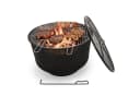 relaxdays Feuerschale mit Grillrost Schwarz 3in1 Multifunktion Bild 2