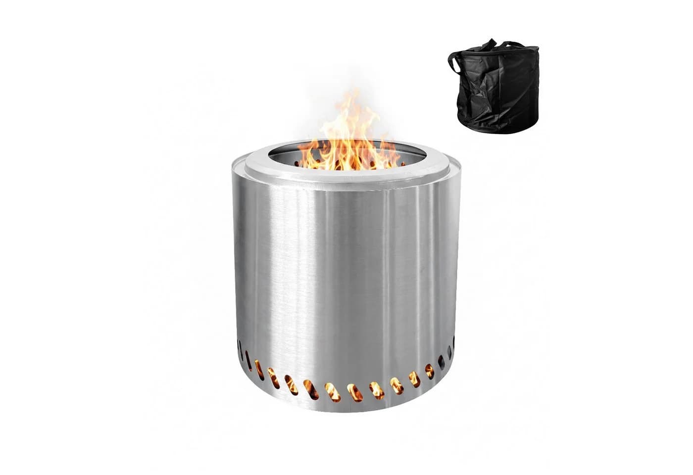 RELAXDAYS Feuerschale ohne Rauch Edelstahl Silber - Bild 2