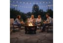 relaxdays Feuerschale mit Flammenmotiv Schwarz Bild 1