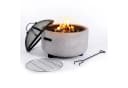 relaxdays Feuerschale in Steinoptik Grau Schwarz mit Grillrost Bild 2