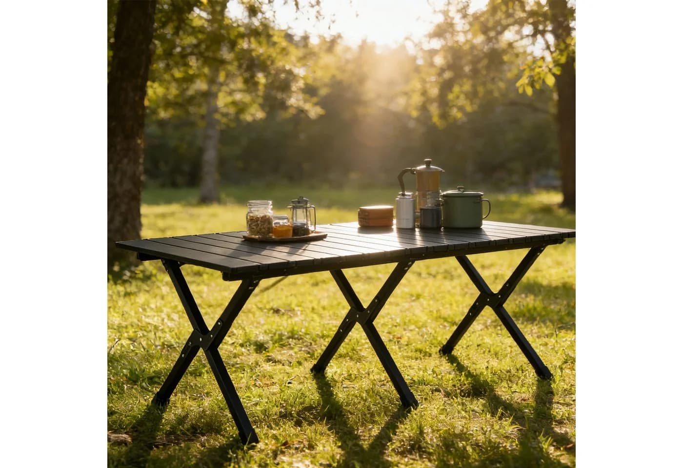 relaxdays Campingtisch Klappbar Schwarz