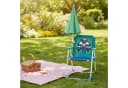 relaxdays Kinderklappstuhl mit Sonnenschirm Blau/Türkis/Weiß Bild 3