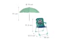 relaxdays Kinderklappstuhl mit Sonnenschirm Blau/Türkis/Weiß Bild 4
