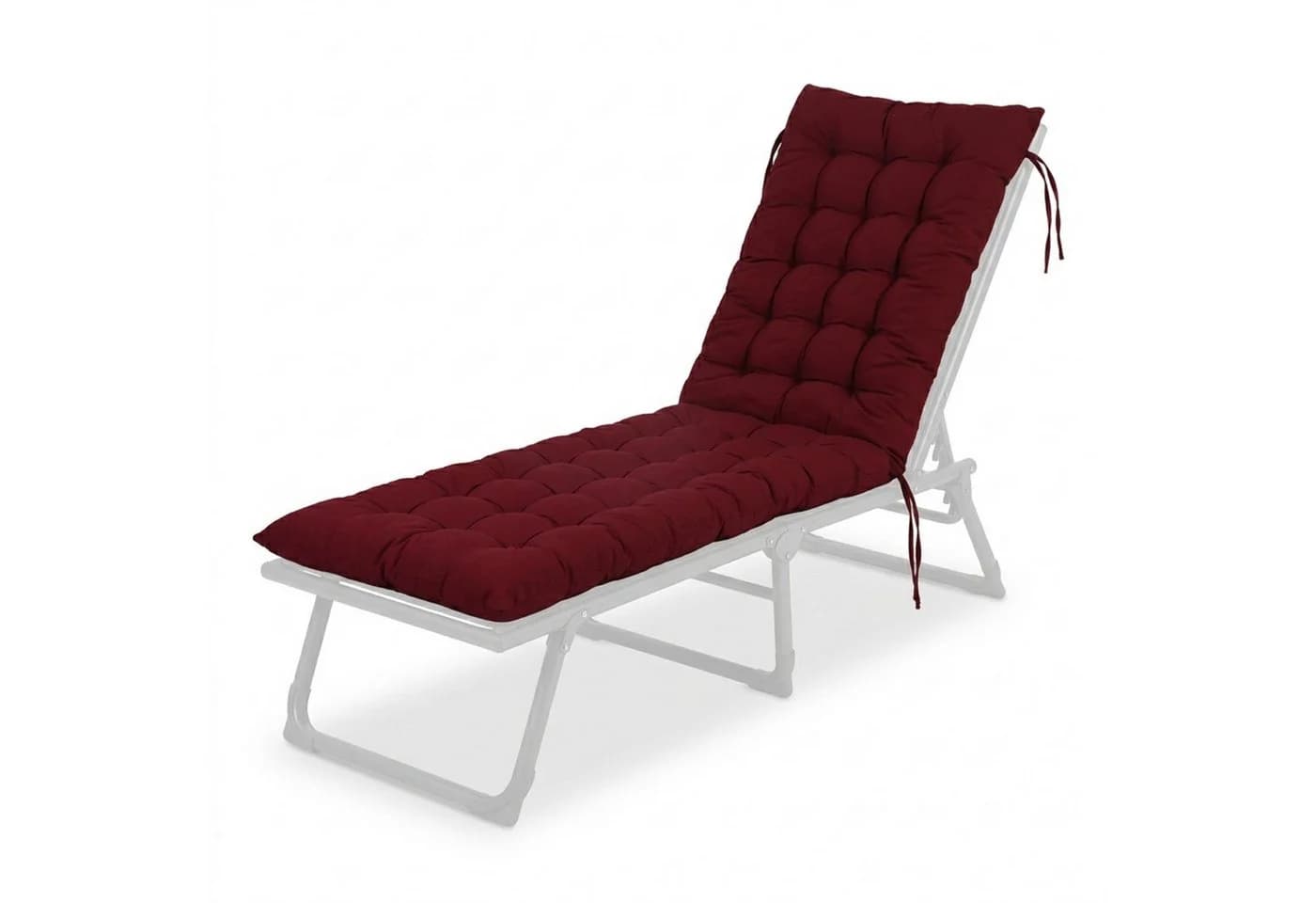 relaxdays Gesteppte Bankauflage Rot 180x50 cm - Bild 2