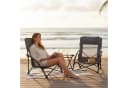 relaxdays Campingstuhl Faltbarer Strandstuhl 2er Set Grau Bild 1