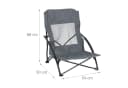 relaxdays Campingstuhl Faltbarer Strandstuhl 2er Set Grau Bild 4