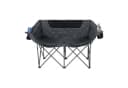 relaxdays Campingbank 2-Sitzer Grau Klappbar mit Getränkehalter Bild 2