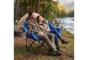 relaxdays Campingstuhl Faltbare Camping Bank für 2 Personen blau Bild 1