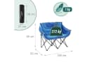 relaxdays Campingstuhl Faltbare Camping Bank für 2 Personen blau Bild 4