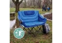 relaxdays Campingstuhl Faltbare Camping Bank für 2 Personen blau Bild 5
