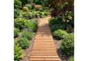 relaxdays Gartensteg Rollweg aus Holz hellbraun Bild 1