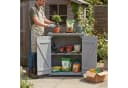 relaxdays Pflanztisch mit Unterschrank grau Bild 1