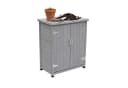 relaxdays Pflanztisch mit Unterschrank grau Bild 2