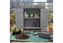 relaxdays Pflanztisch mit Unterschrank grau Bild 3