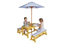 relaxdays Kindersitzgruppe mit Schirm & Auflagen, orange Bild 2