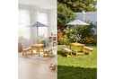 relaxdays Kindersitzgruppe mit Schirm & Auflagen, orange Bild 5