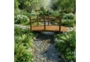 relaxdays Gartenbrücke Tannenholz Natur 200 kg Traglast Bild 1