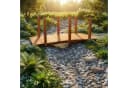 relaxdays Zierbrücke Garten mit Ketten Orange Schwarz Bild 1