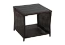 relaxdays Gartentisch Balkontisch Polyrattan Braun Bild 2