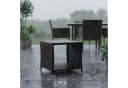 relaxdays Gartentisch Balkontisch Polyrattan Braun Bild 3