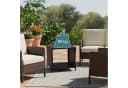 relaxdays Gartentisch Balkontisch Polyrattan Braun Bild 5