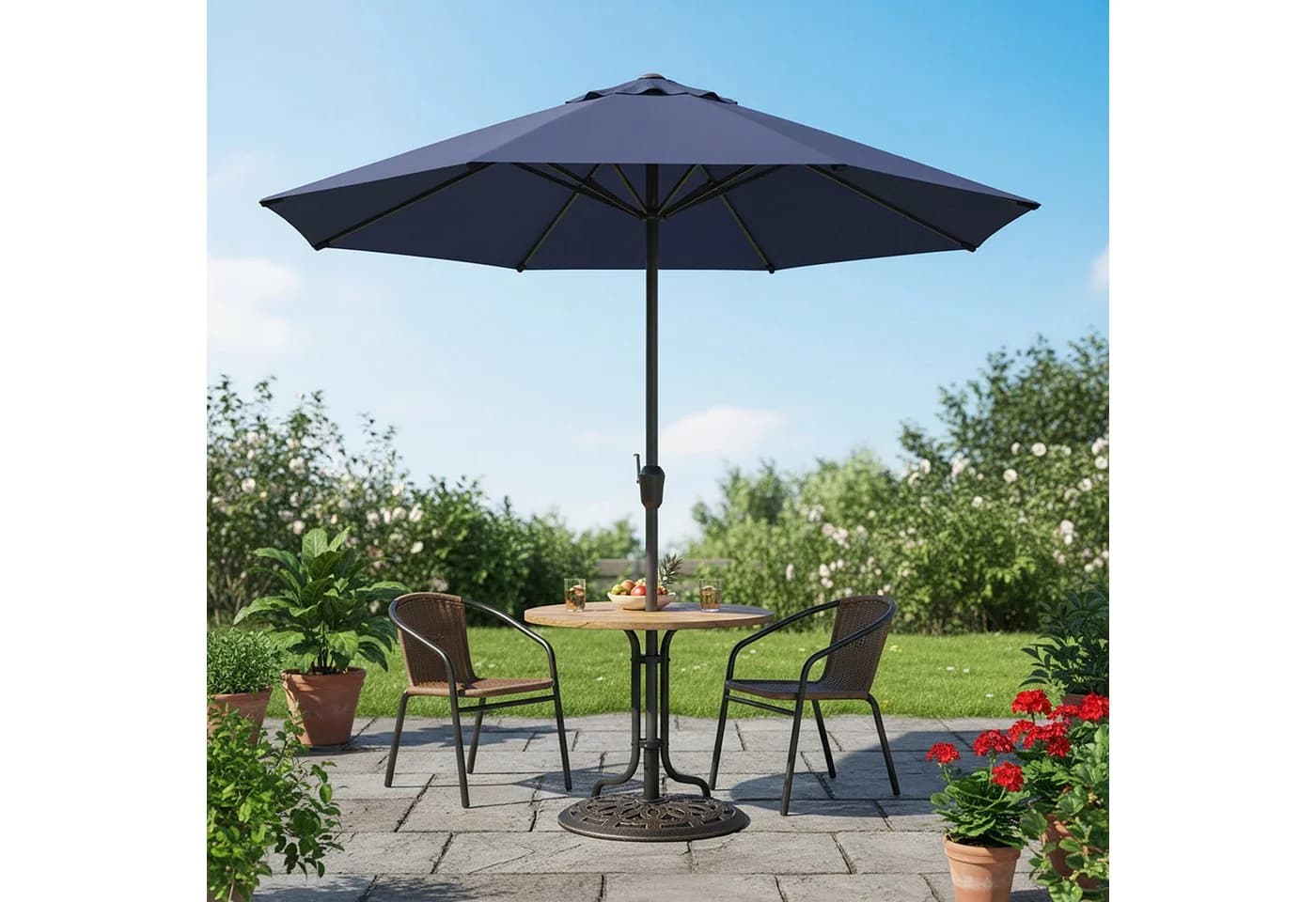 relaxdays Schirmhalter 14 kg Vintage Schwarz Gold