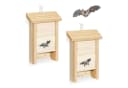relaxdays Fledermauskasten 2er Set aus Holz mit Anflughilfe Bild 2